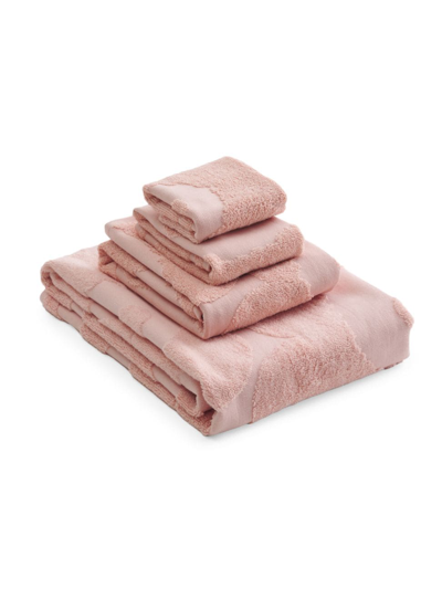 Shop Marimekko Unikko Cotton Terry Towel In Pink Powder