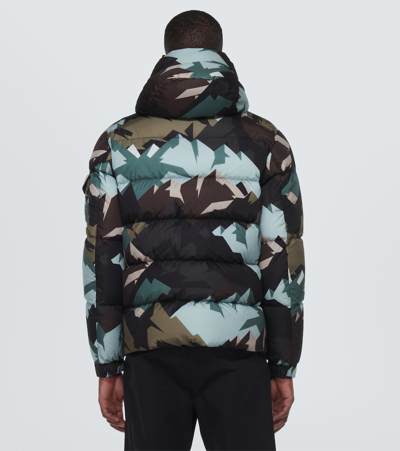Shop Moncler Mosa Printed Down Jacket In Multicoloured