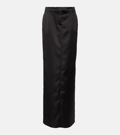 Shop Giuseppe Di Morabito Satin Maxi Skirt In Black