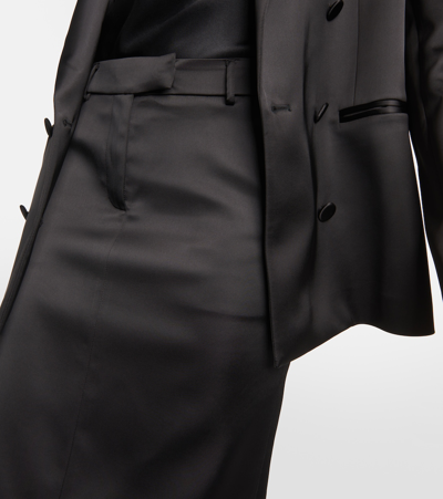 Giuseppe Di Morabito Mid-rise Satin-finish Maxi Skirt In Black