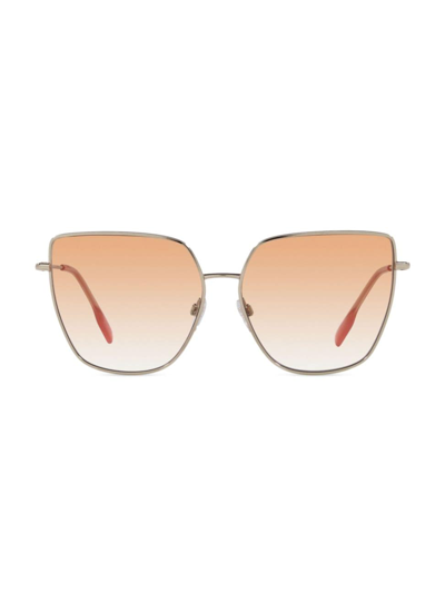 Shop Burberry Women's Alexis 61mm Asymmetric Sunglasses In Red