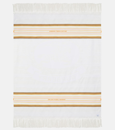 Burberry Striped Cotton Beach Towel In Multicoloured