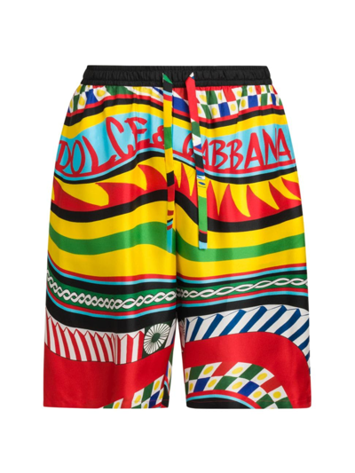 Shop Dolce & Gabbana Men's Carretto Silk Shorts