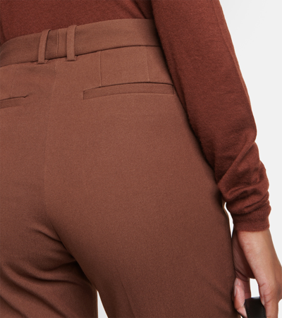 Joseph Coleman Gabardine Straight Pants In Brown