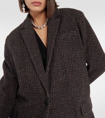 Shop Marant Etoile Cikaito Single-breasted Wool Blazer In Brown