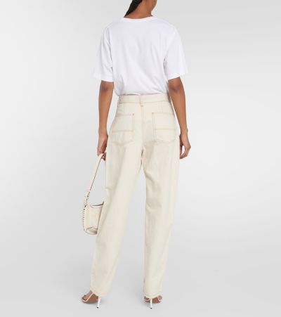 Isabel Marant Wide-leg Cotton And Hemp Trousers With Multiple Pockets In White