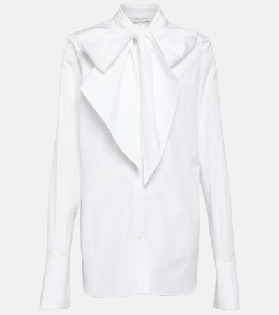 Shop Nina Ricci Cotton Poplin Blouse In White