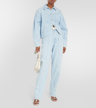 Isabel Marant Lemony Wide-leg Jeans In Blue