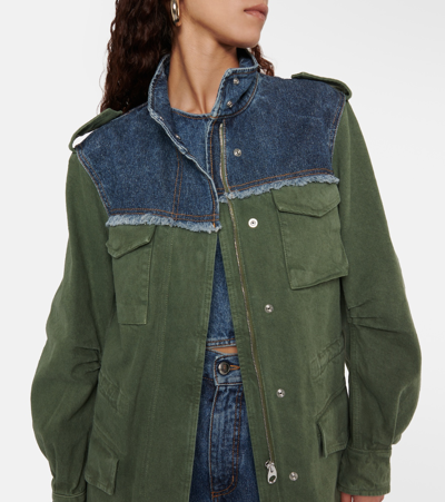 Chloé Utilitarian Safari Cotton Jacket In Green