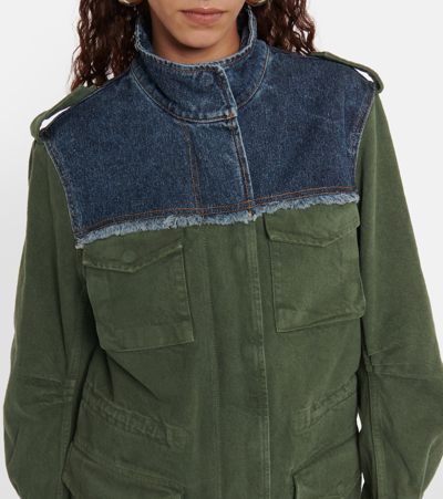 Chloé Utilitarian Safari Cotton Jacket In Green
