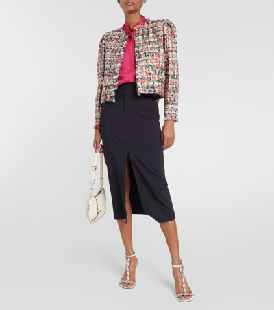 Isabel Marant Striped Band-collar Shirt In Pink