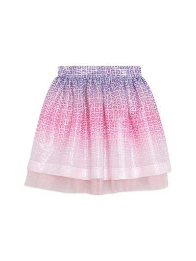 Shop Givenchy Little Girl's & Girl's Gradient 4g Sequin Skirt In Unique