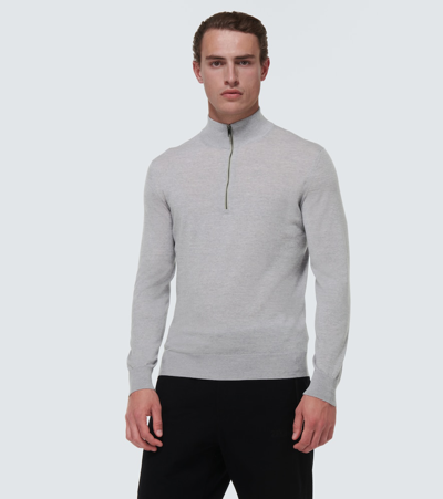 Zegna Turtleneck Wool Sweater In Grey