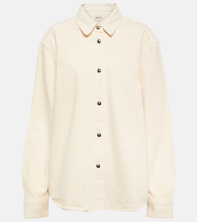 Shop Khaite Argo Denim Shirt In White