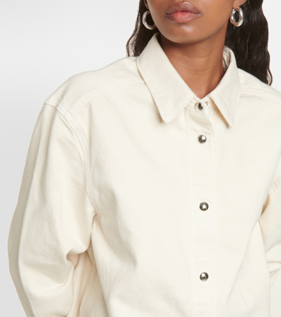 Shop Khaite Argo Denim Shirt In White