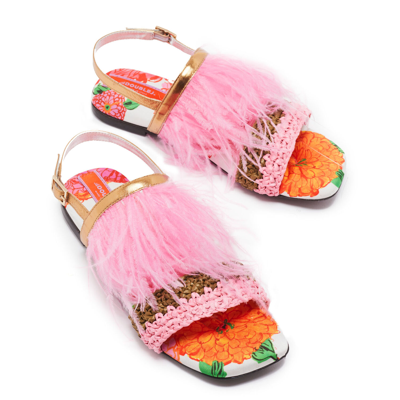 La Doublej Medal Sandal In Gin White