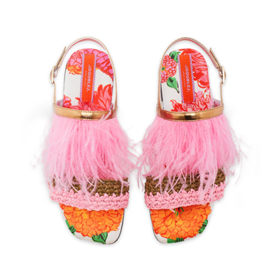 La Doublej Medal Sandal In Gin White