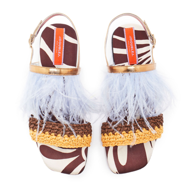 La Doublej Medal Sandal In Watermarble