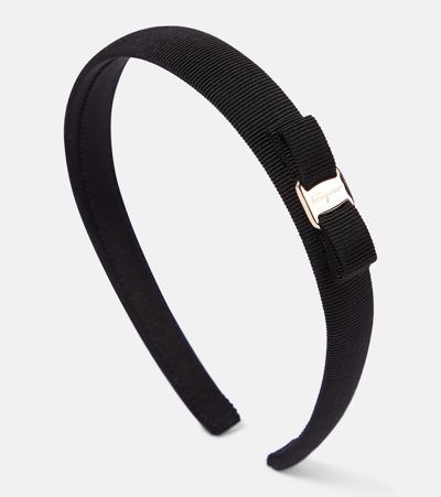 Shop Ferragamo Vara Bow Headband In Black