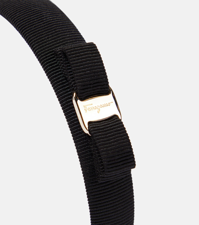 Ferragamo Vara Bow Headband In Black