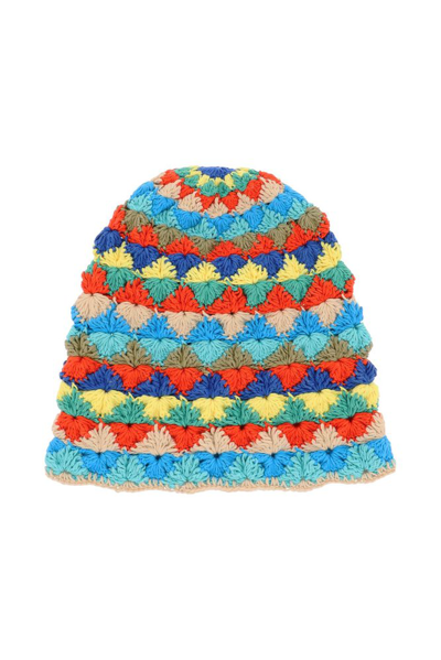 Shop Alanui Over The Rainbow Crochet Knitted Hat In Multi