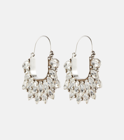 Shop Isabel Marant Celenia Embellished Earrings In Silver