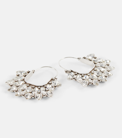 Shop Isabel Marant Celenia Embellished Earrings In Silver