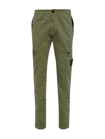Stone Island Stretch-cotton Cargo Trousers In Green | ModeSens