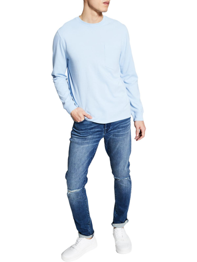 Shop And Now This Mens Crewneck Long Sleeve T-shirt In Blue