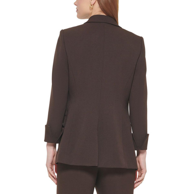 Shop Calvin Klein Petites Womens Notch Collar Suit Separate Open-front Blazer In Multi