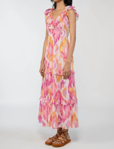 Shop Banjanan Twiggy Dress In Ikat Rose In Multi