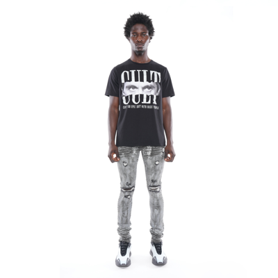 Cult Of Individuality Punk Distressed Super Skinny Jeans In Grey