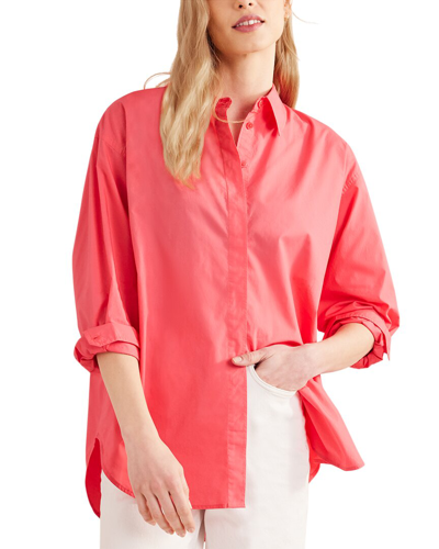 Shop Boden Oversized Shirt In Red