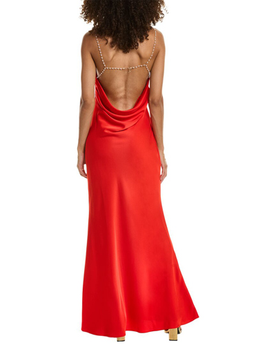 Shop Liv Foster Satin Gown In Red