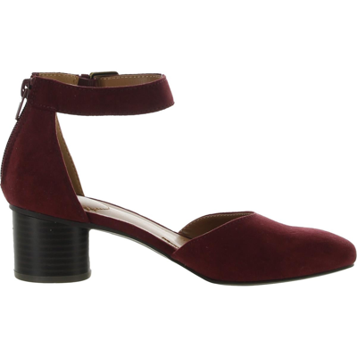 Style & Co Alinaa  Womens Microsuede Round Toe Ankle Strap In Pink