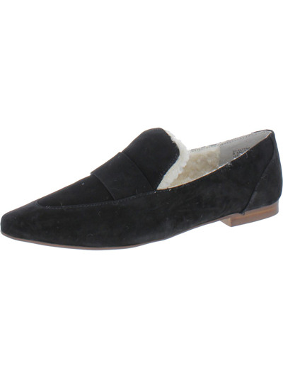 Shop Sole Society Bettina Womens Faux Fur Lined Comfort Loafers In Black
