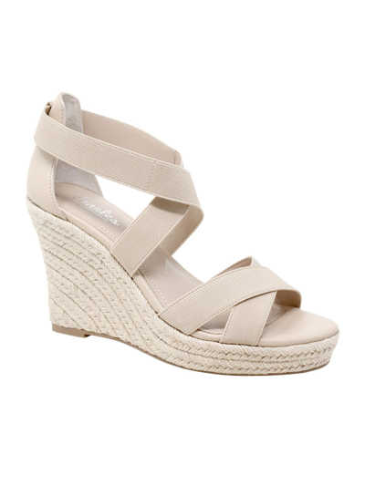 Shop Charles By Charles David Lotto Womens Faux Leather Strappy Espadrilles In Beige