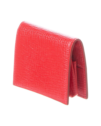 Ferragamo Logo Leather Coin Purse In Red