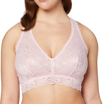 Shop Cosabella Never Say Never Curvy Racerback Bralette In Pink Lilly