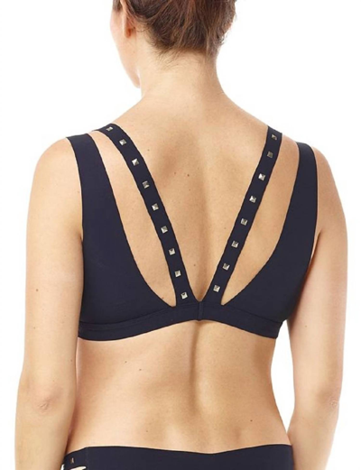 Commando Strappy Studded Bralette In Black
