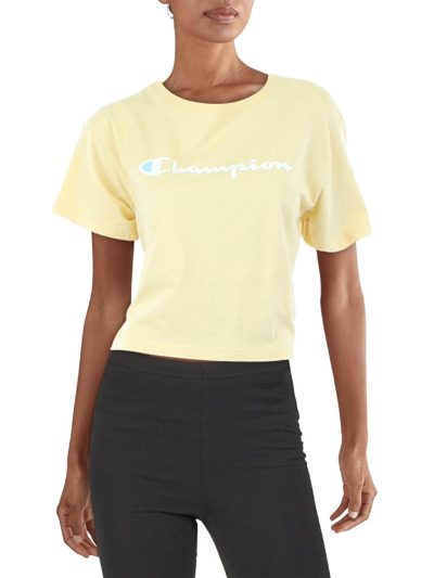 Shop Champion Plus Womens Cropped Logo Pullover Top In Multi