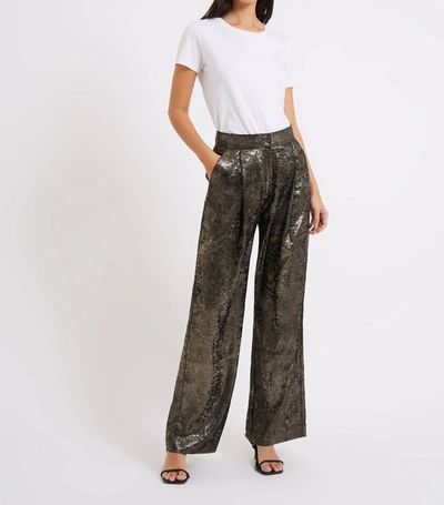 French Connection Alara Molten Suit Trousers In Metallic In Multi