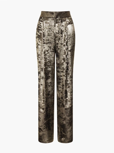 French Connection Alara Molten Suit Trousers In Metallic In Multi