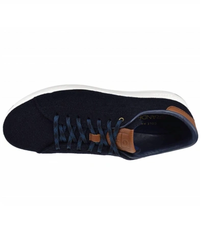 Shop Cole Haan Men's Grandpro Tennis Sneaker In Navy Ink/brown Tan In Multi
