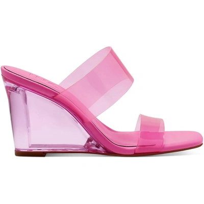Shop Inc Eleste Womens Transparent Slip On Wedge Sandals In Beige