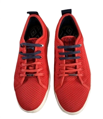 Shop Ted Baker Men's Lannse Sneaker In Red