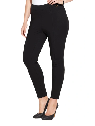 Shop Calvin Klein Plus Womens Pull On Heathered Skinny Pants In Black