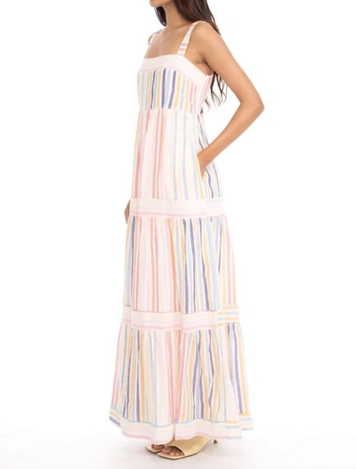 Shop Banjanan Daniella Dress In Candy Stripe In Multi