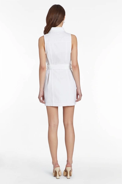 Shop Amanda Uprichard Sleeveless Greyson Denim Dress In White