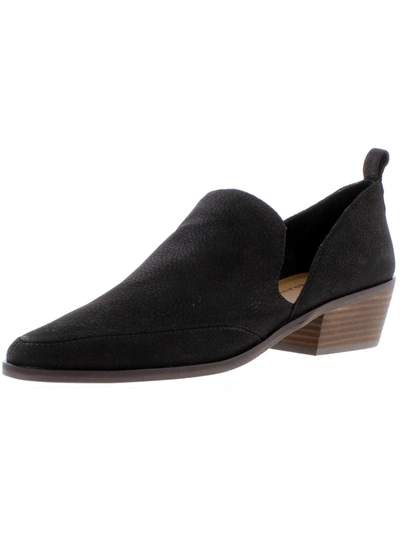 Shop Lucky Brand Mahzan Womens Comfort Insole Slip On Loafer Heels In Black